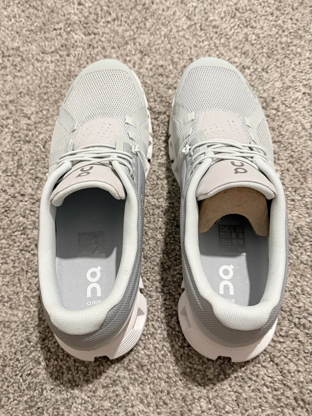 On Running Cloud Unisex Sneakers in Glacier Blue and White